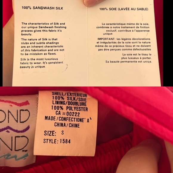 Vintage “Second Wind” Silk Fuchsia Tracksuit NWT Deadstock S - Picture 4 of 16